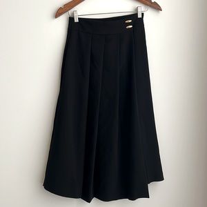 Zara Black Skort with Gold Buttons